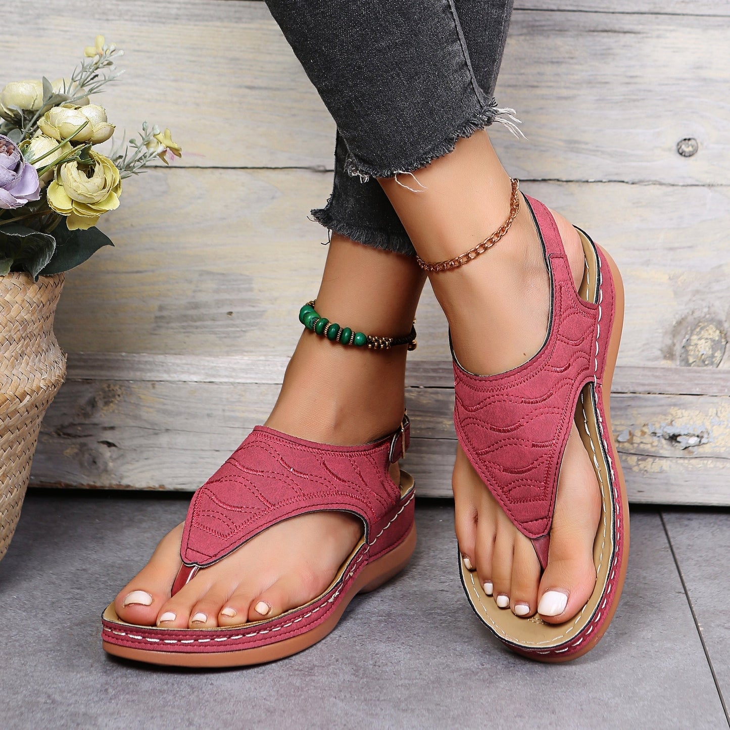 Sandalias de cuña elegantes y cómodas para mujer, perfectas para el verano – LUNA