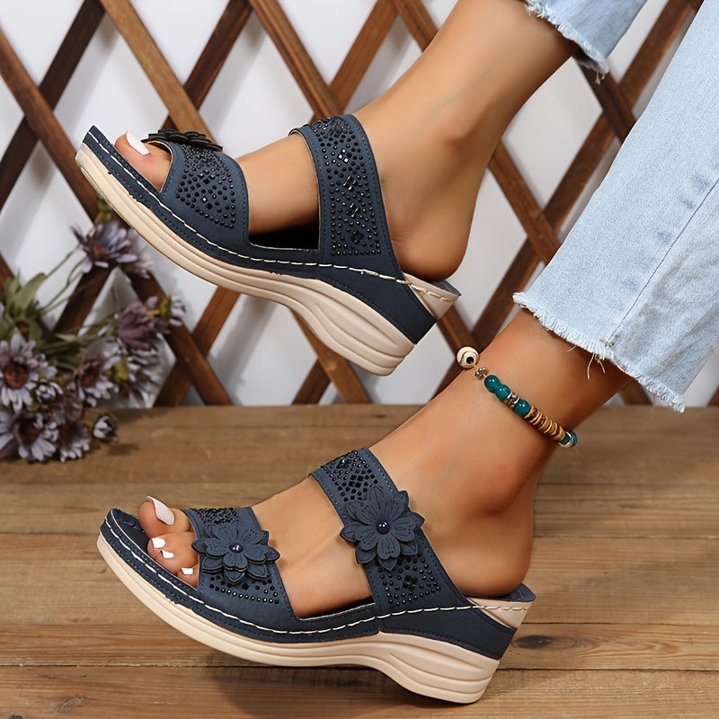 Sandalias con cuña elegantes y cómodas para mujer, perfectas para cualquier ocasión – ELARA