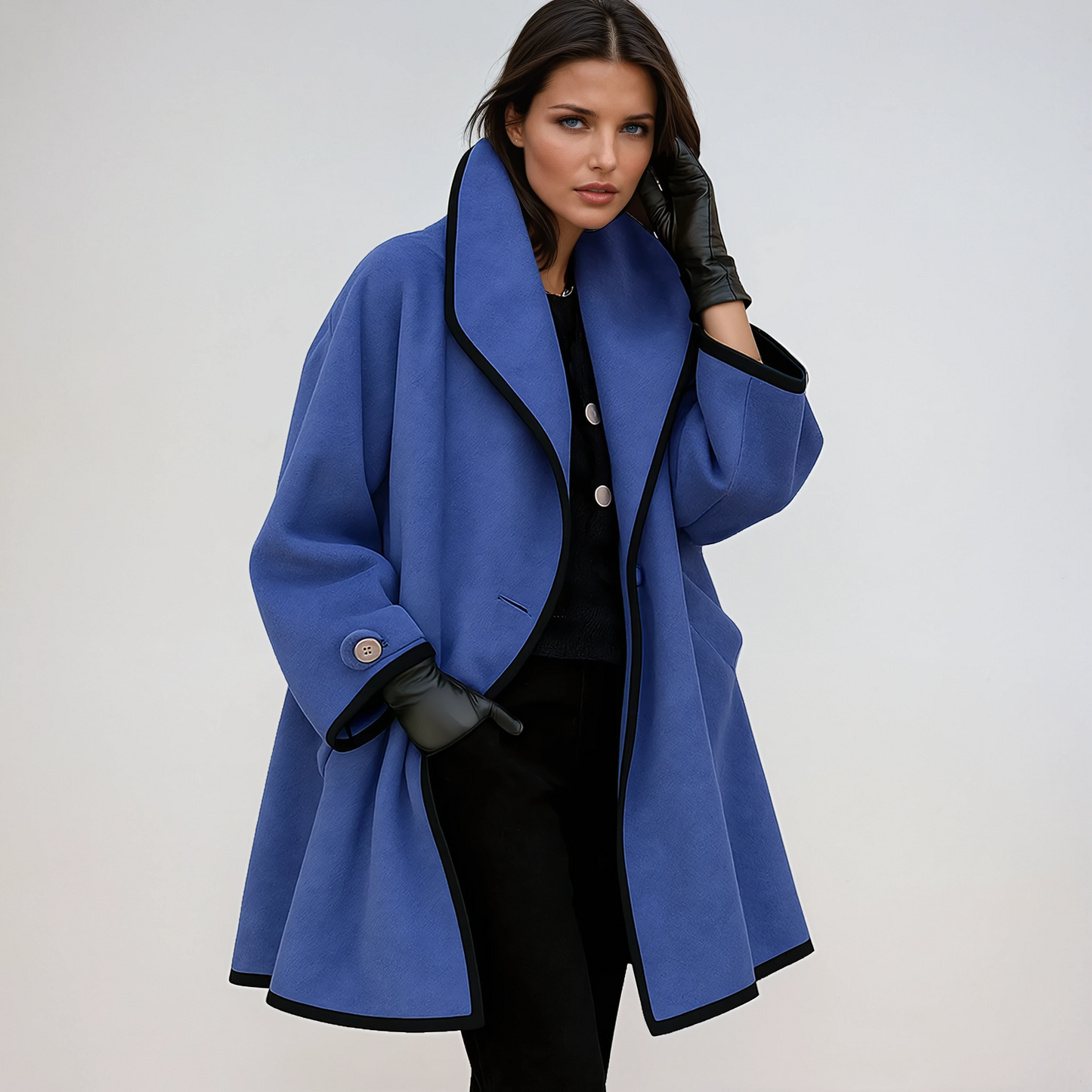 Abrigo de invierno oversize para mujer con diseño tipo gabardina – CELEYA