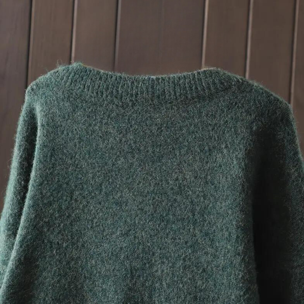 FIONA - Cárdigan de punto holgado con estampado floral para mujer