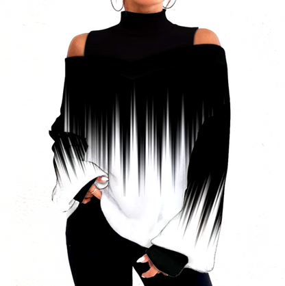 SIENA - Blusa off-shoulder con cuello alto para mujer