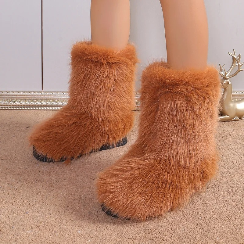 VIOLETTE - Botas de invierno forradas con imitación de piel y suela antideslizante