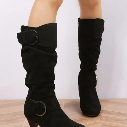 MAIKA - Botas altas de estilo deportivo antideslizantes para mujer