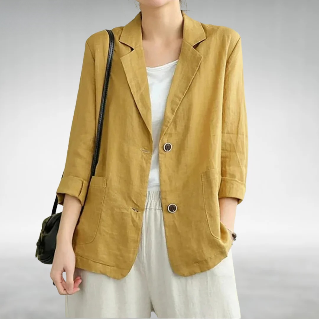 Blazer Casual de Mujer con Corte Relajado y Estilo Moderno – IMELDA