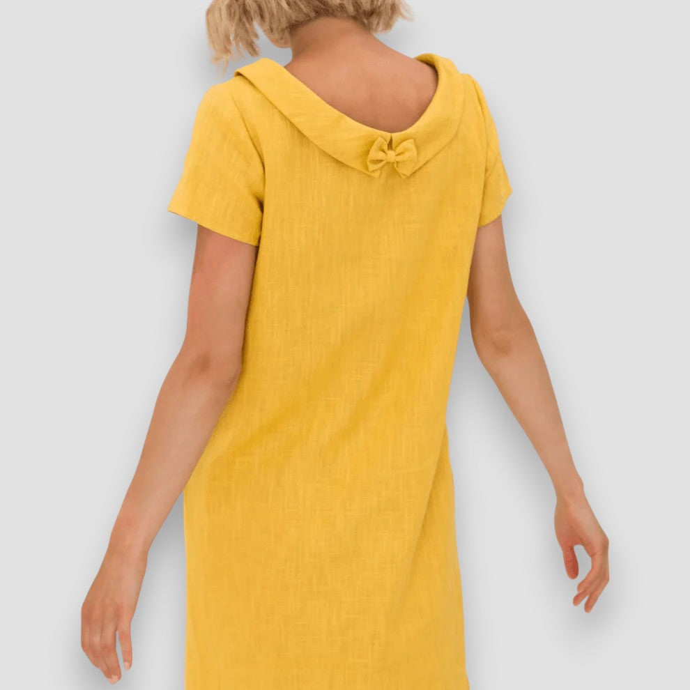 Mujeres - Vestido De Verano - A-Línea Con Cuello Bardot - Moda Casual - ELEGANCIA VERANIEGA