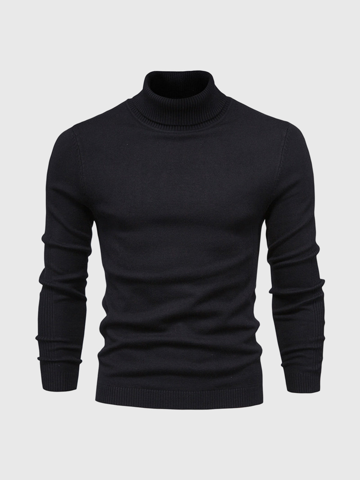 DAVARO – Jersey de hombre de cuello alto slim fit con diseño elegante
