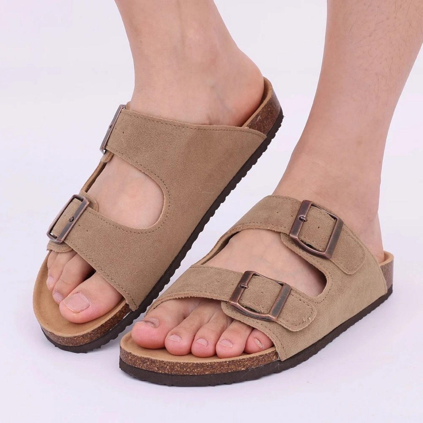 Sandalias de corcho para mujer con plantilla ergonómica y tiras ajustables – EVANIA