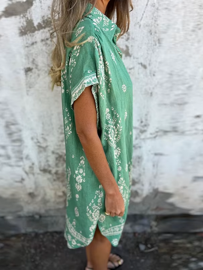 Vestido de verano estilo vintage con estampado floral – SAARA