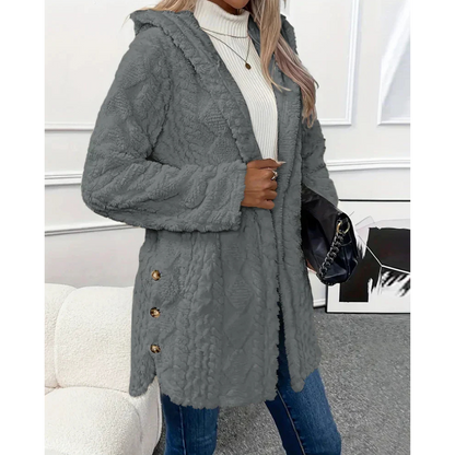 NORA - Cárdigan cálido con capucha para mujer