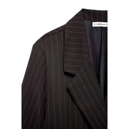Blazer oversize de rayas con doble botonadura – NELSIE