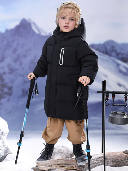 NILS - Chaqueta acolchada con capucha y mangas largas para niños