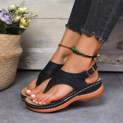 Sandalias de cuña elegantes y cómodas para mujer, perfectas para el verano – LUNA