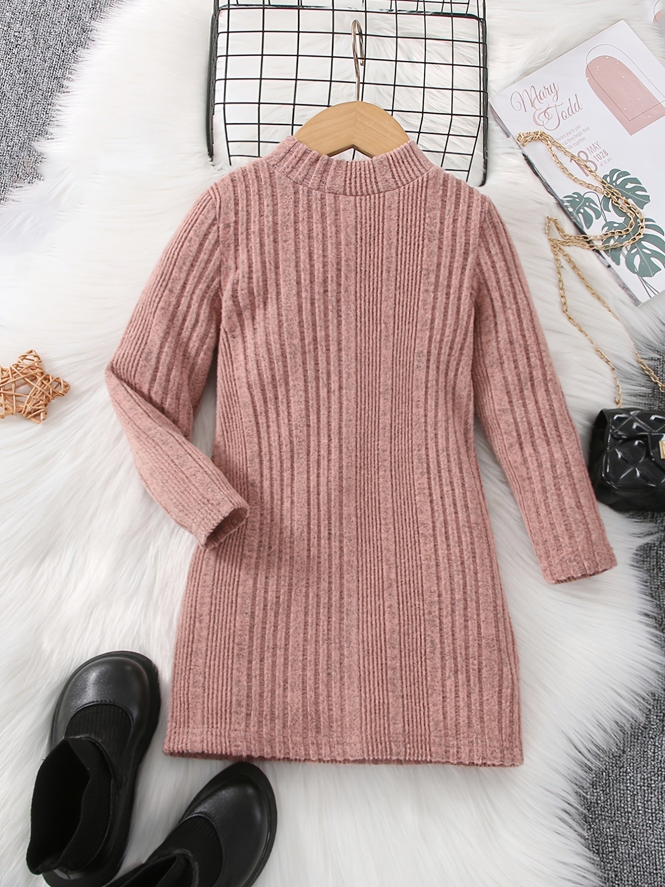 LIA - Jersey térmico largo de punto para niñas