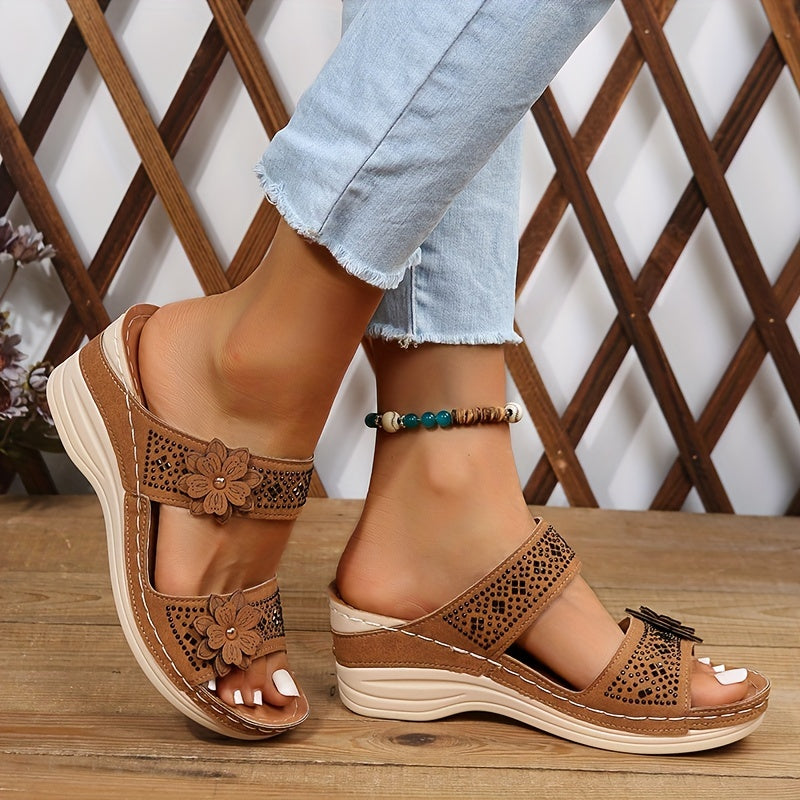 Sandalias con cuña elegantes y cómodas para mujer, perfectas para cualquier ocasión – ELARA