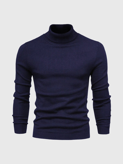 DAVARO – Jersey de hombre de cuello alto slim fit con diseño elegante