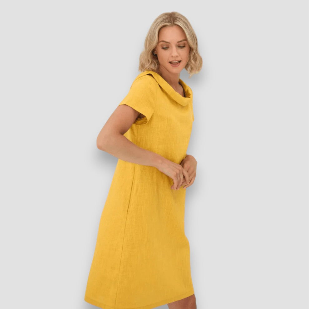 Mujeres - Vestido De Verano - A-Línea Con Cuello Bardot - Moda Casual - ELEGANCIA VERANIEGA