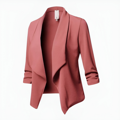 Blazer abierta para mujer con mangas 3/4 y estilo ligero – CLARISSA