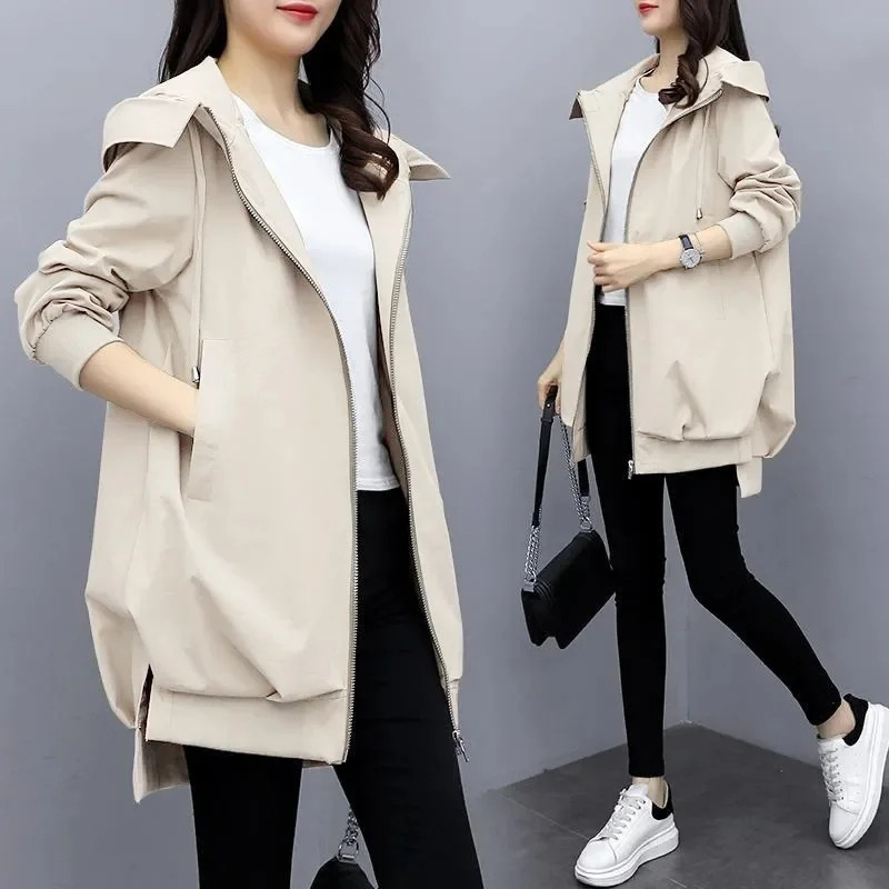 FLORINA - Trench coat ligero con cremallera y corte relajado para mujer