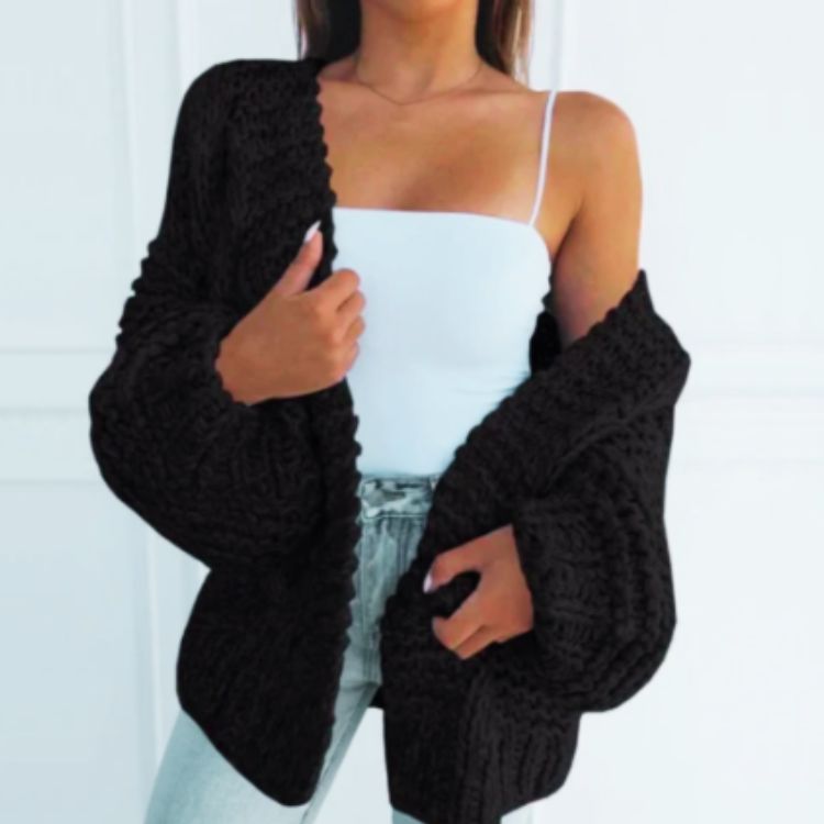 NORILINE - Chaqueta de punto oversize para mujeres