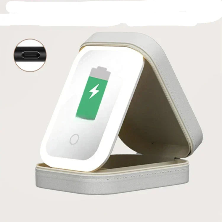 Neceser de maquillaje con espejo LED portátil para viaje – KORI