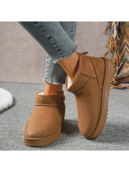 LINA - Botas de invierno ligeras, planas y forradas