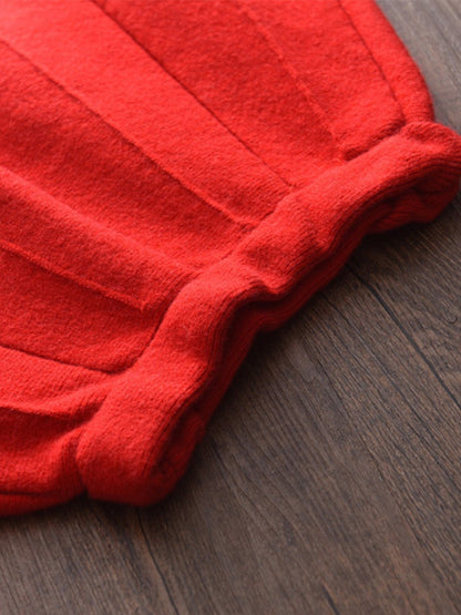 LILOU - Conjunto de cárdigan de punto y falda plisada para niñas