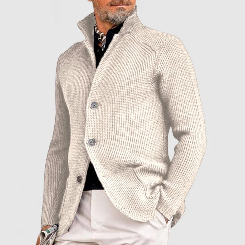 Chaqueta de punto elegante con solapas para hombre – GALIB