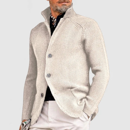 Chaqueta de punto elegante con solapas para hombre – GALIB