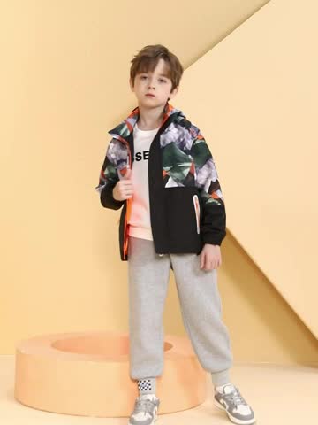 MILO - Abrigo impermeable para niños con capucha desmontable