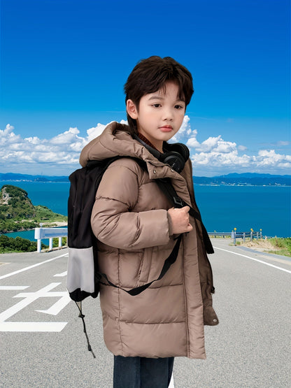 MATEO - Abrigo medio largo con cremallera para niño