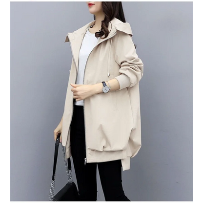 FLORINA - Trench coat ligero con cremallera y corte relajado para mujer