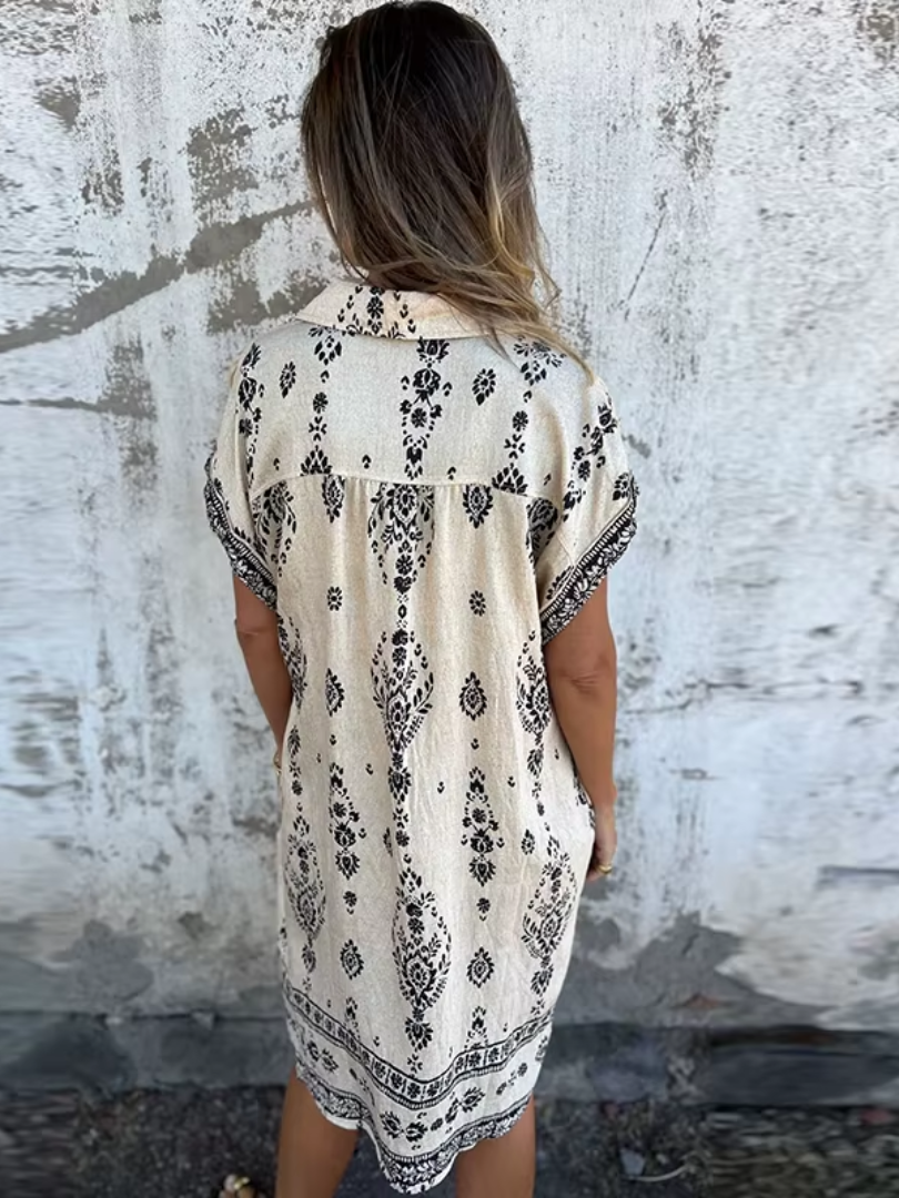 Vestido de verano estilo vintage con estampado floral – SAARA
