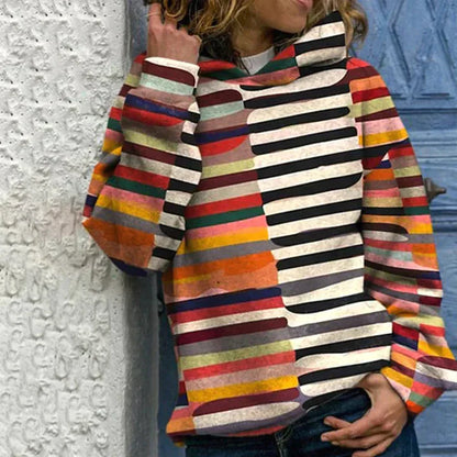 EBBA - Sudadera multicolor con capucha para mujeres