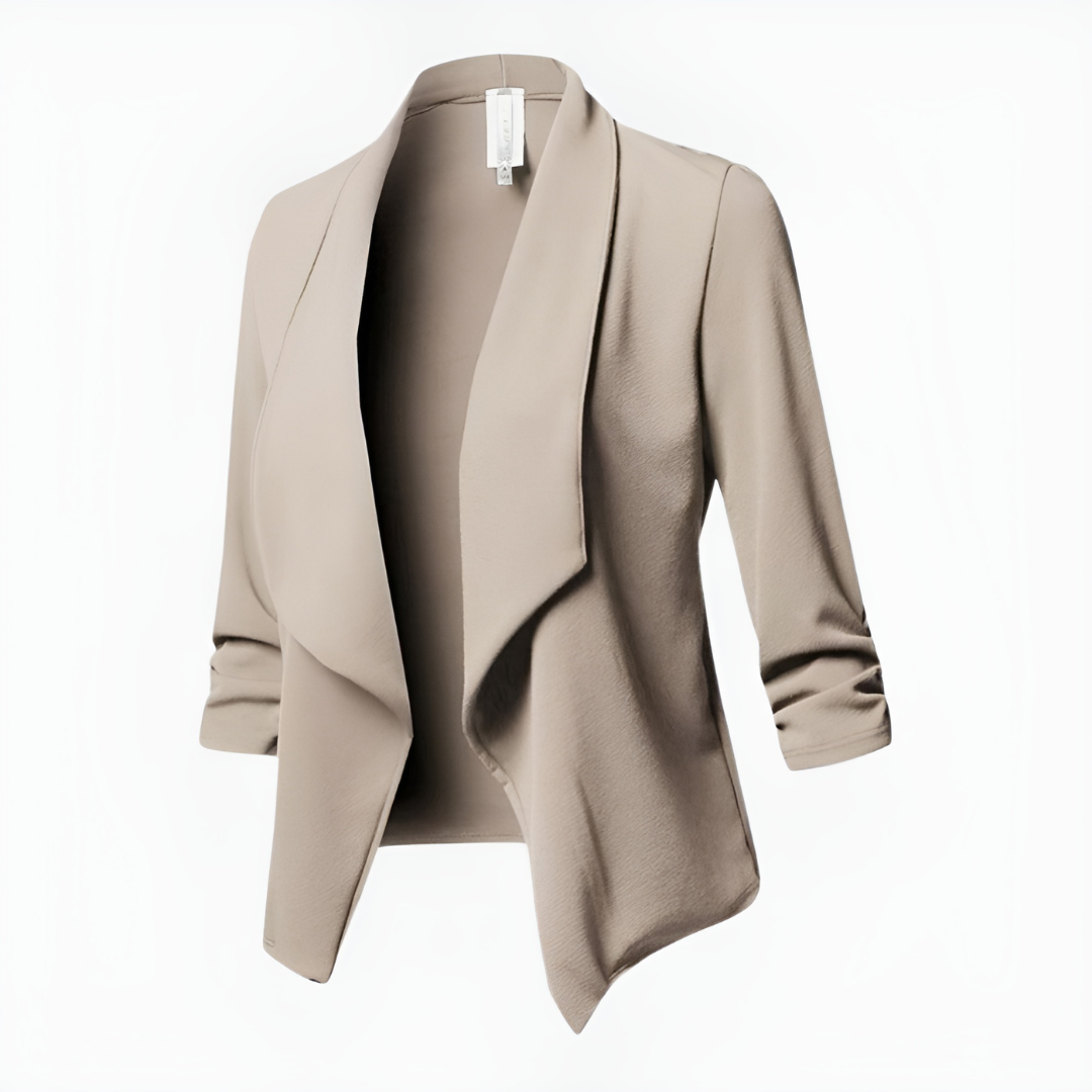 Blazer abierta para mujer con mangas 3/4 y estilo ligero – CLARISSA