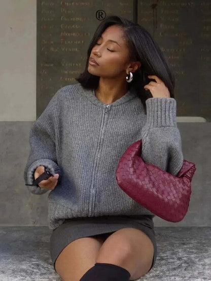 DIEDE - Chaqueta de suéter estilo vintage para mujeres