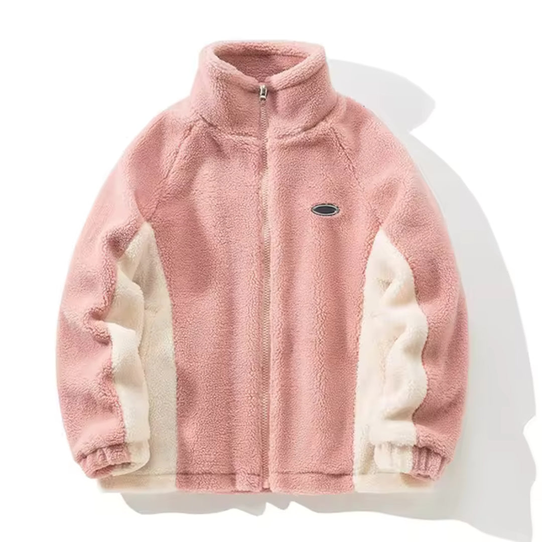 REVARN – Chaqueta de hombre estilo vintage en tejido polar cálido