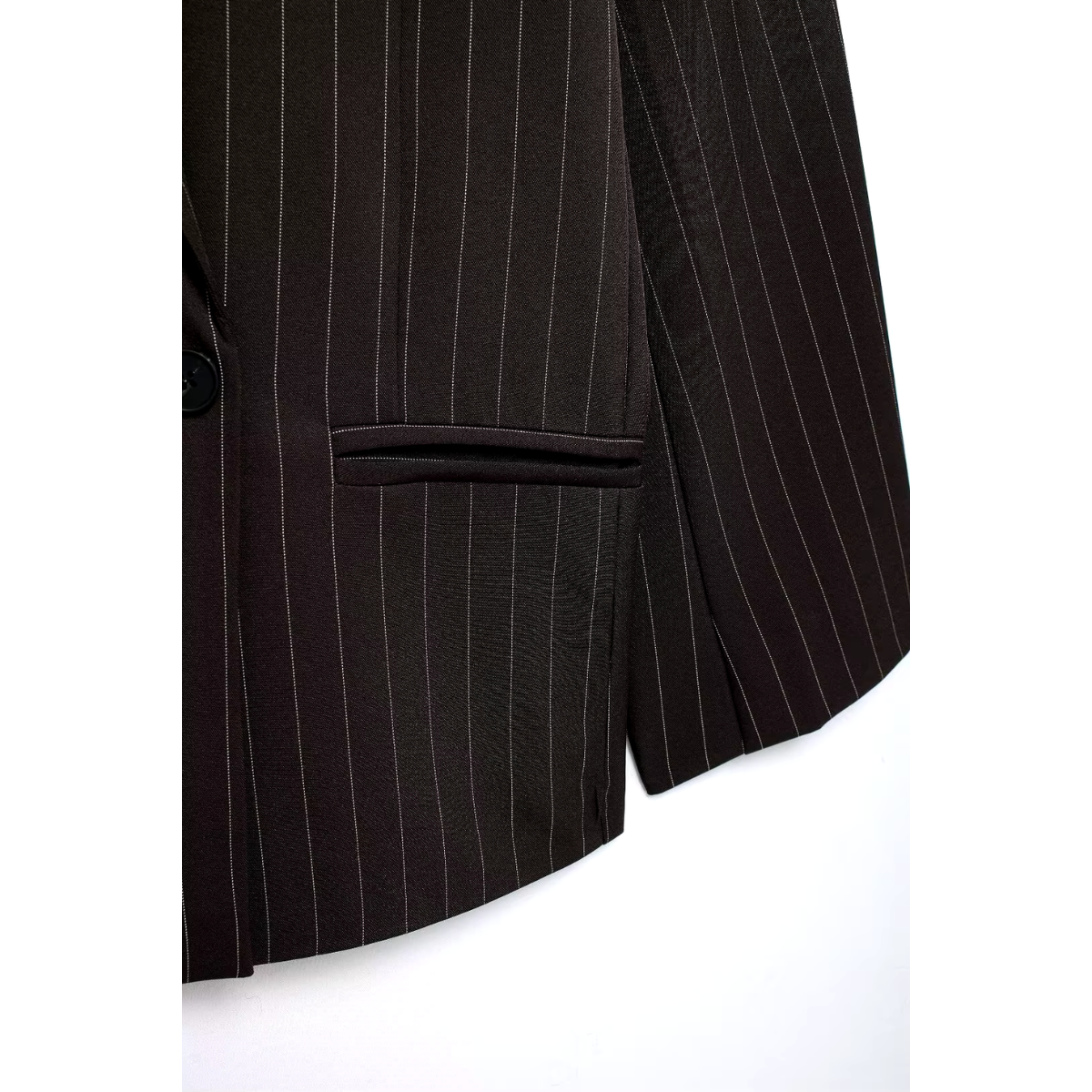 Blazer oversize de rayas con doble botonadura – NELSIE