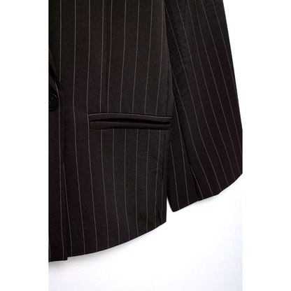 Blazer oversize de rayas con doble botonadura – NELSIE