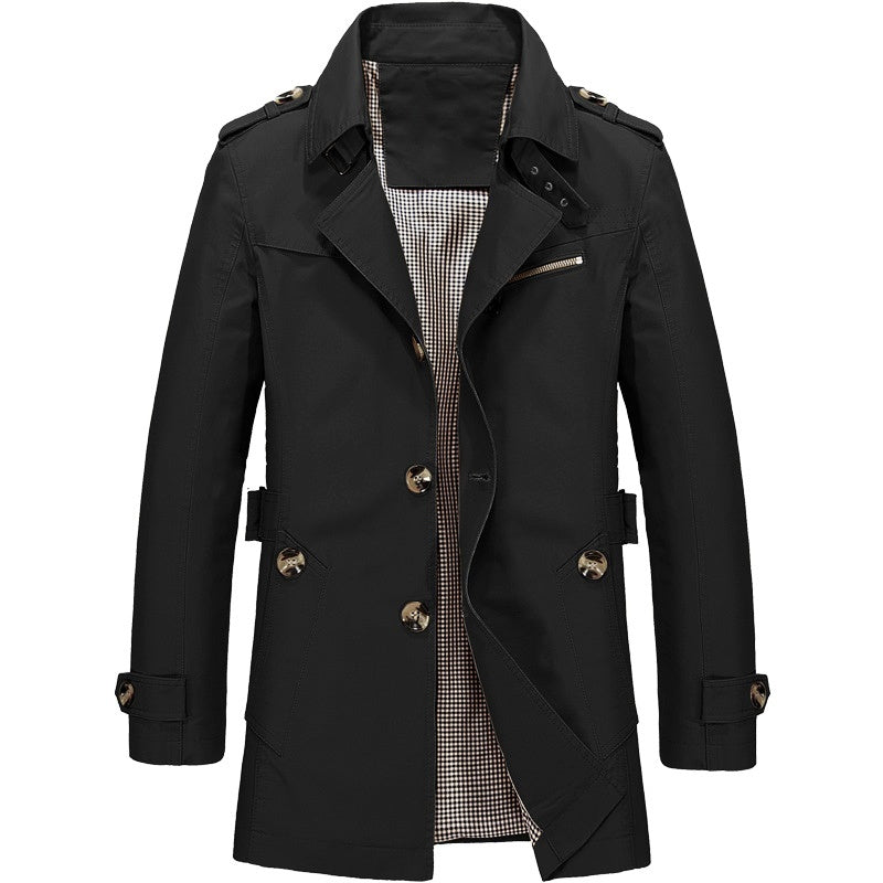 MARIE - Trench coat clásico con doble fila de botones para mujer