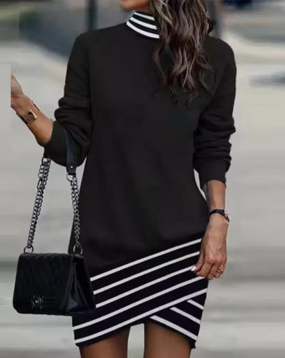 ALMA - Vestido casual con dobladillo asimétrico para mujer