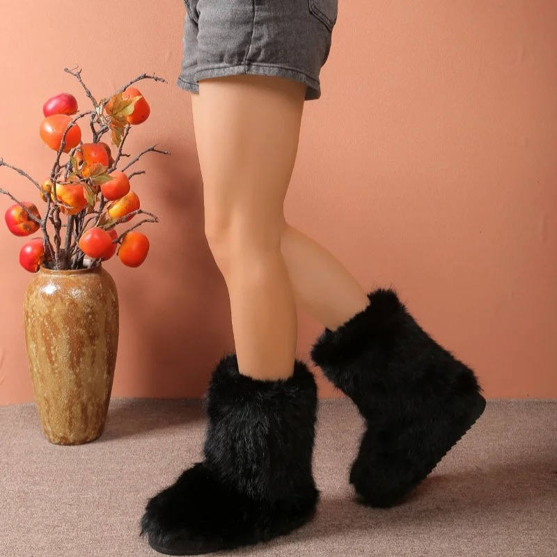 VIOLETTE - Botas de invierno forradas con imitación de piel y suela antideslizante