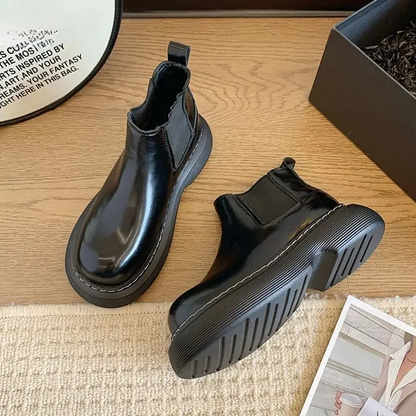 Marvona - - Botas Chelsea para mujer fáciles de poner y con punta redonda