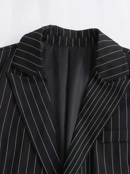 AINA - Blazer formal con rayas para mujer, perfecto para el aspecto de oficina