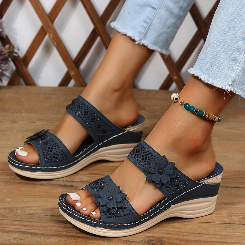 Sandalias con cuña elegantes y cómodas para mujer, perfectas para cualquier ocasión – ELARA
