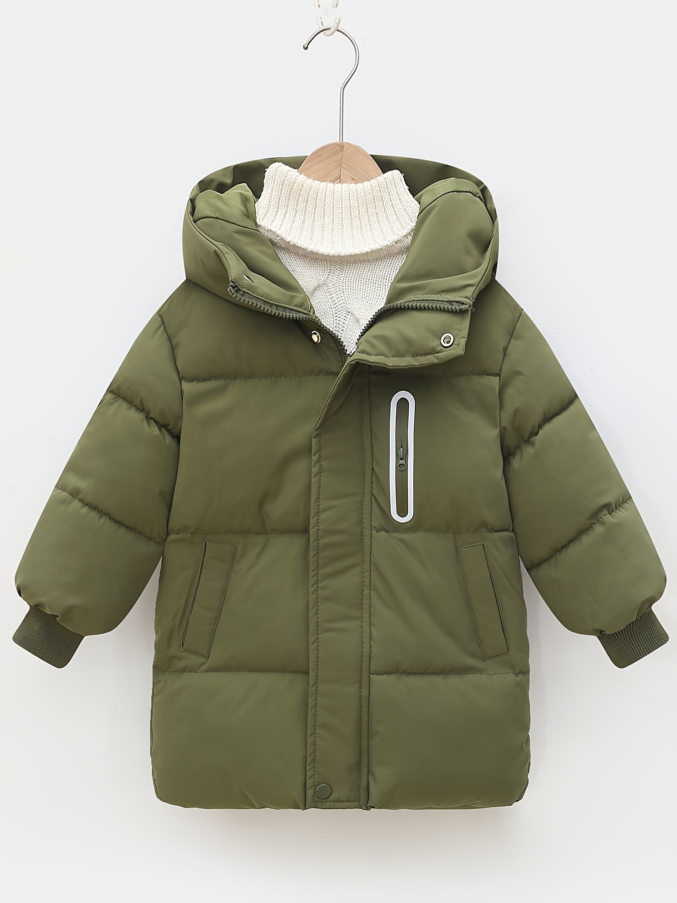 NILS - Chaqueta acolchada con capucha y mangas largas para niños