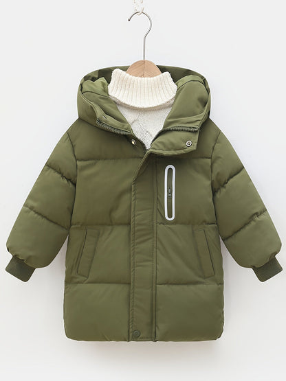 NILS - Chaqueta acolchada con capucha y mangas largas para niños