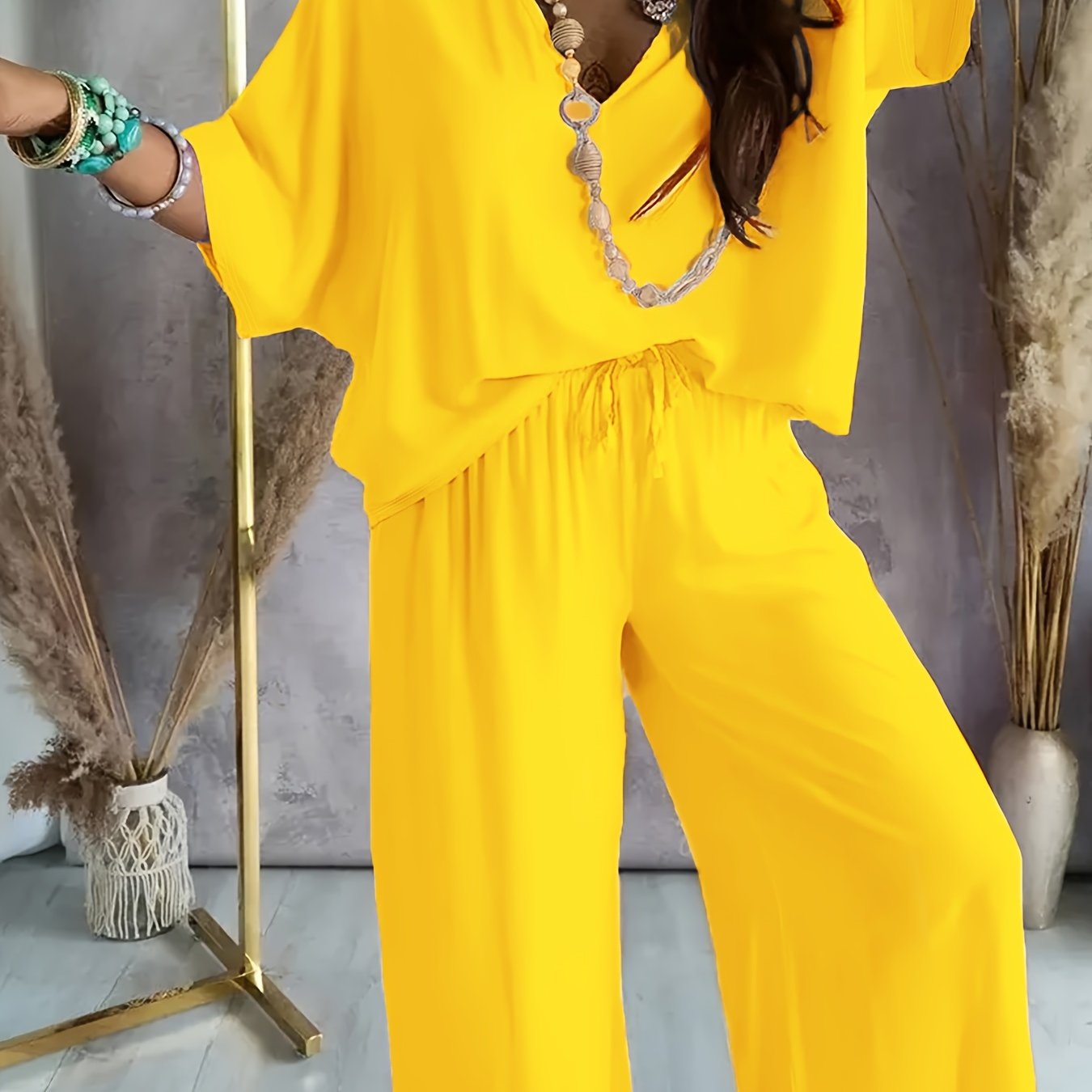 Conjunto de dos piezas con top y pantalón para mujer – VAYENA