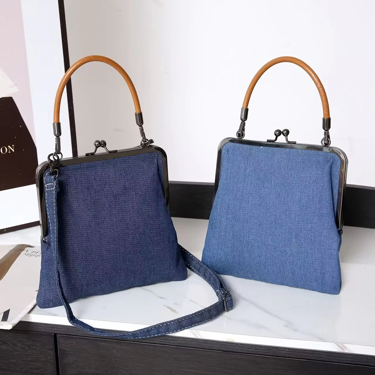 Bolso bandolera de mujer estilo denim con diseño moderno – NAYARA