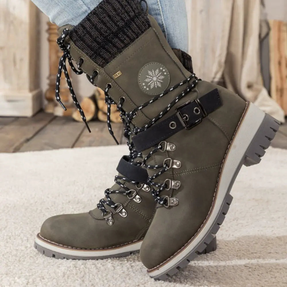 Botas de invierno impermeables para mujer con suela antideslizante – SNOWRA