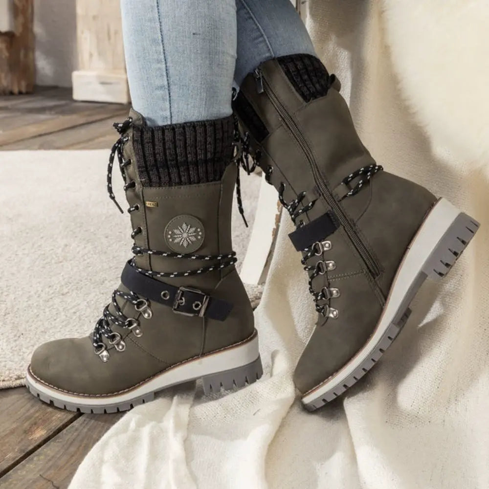 Botas de invierno impermeables para mujer con suela antideslizante – SNOWRA